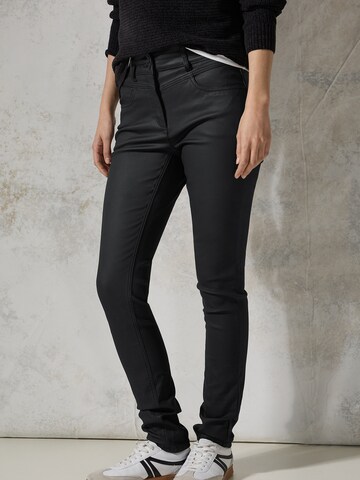 CECIL Slim fit Pants 'Vicky' in Black