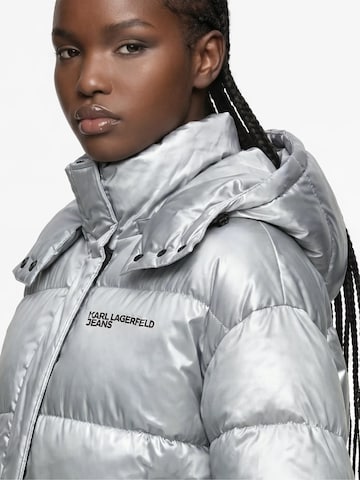 KARL LAGERFELD JEANS Zimná bunda - Sivá