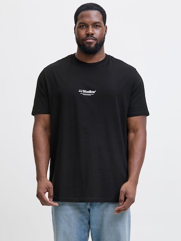 Jack & Jones Plus - Camisa 'JJESOHO' em preto: frente