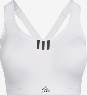 ADIDAS SPORTSWEAR Bralette Sports Bra 'Tlrd Impact High-Support ' in White: front
