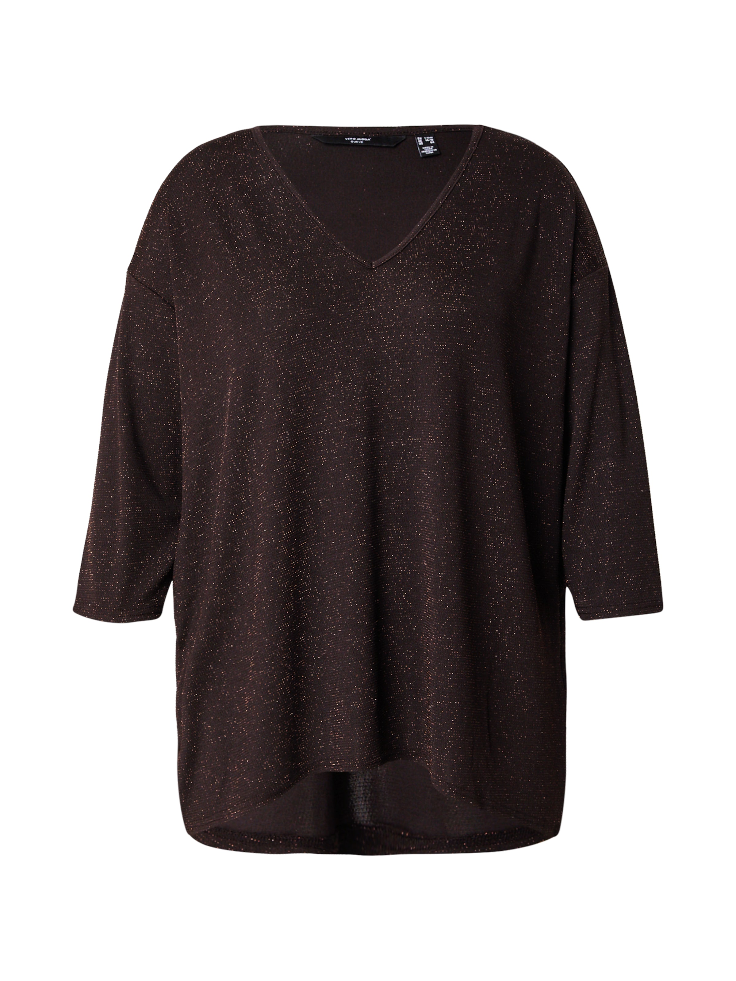 Vero Moda Curve - Camiseta 'VMCKANVA' en marrón: frente