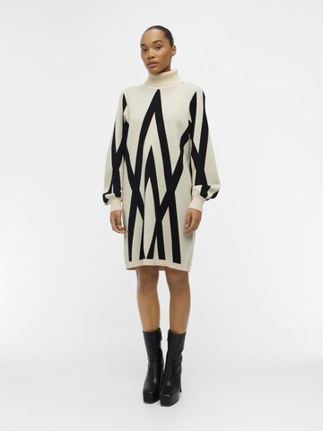 OBJECT Knit dress 'OBJRAY' in Beige