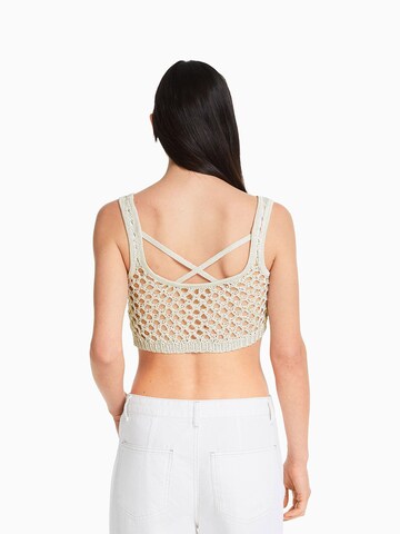 Bershka Knitted Top in Beige