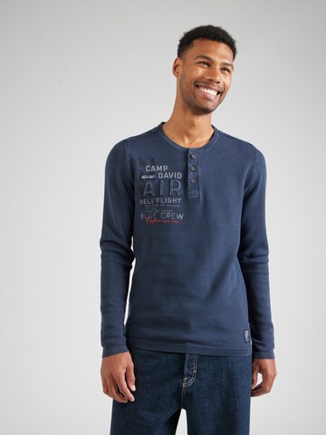 CAMP DAVID Trui in Blauw: voorkant