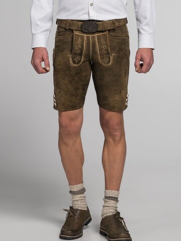 SPIETH & WENSKY Regular Traditional pants 'Rampoldi' in Brown: front