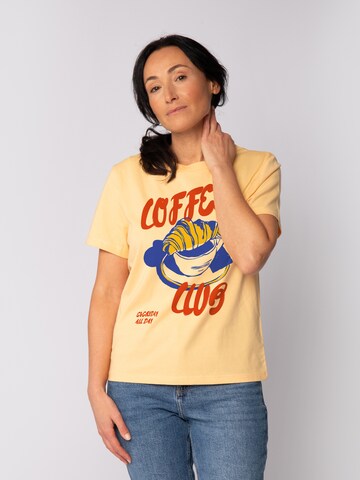 Watapparel Shirt 'Coffee Club' in Yellow: front