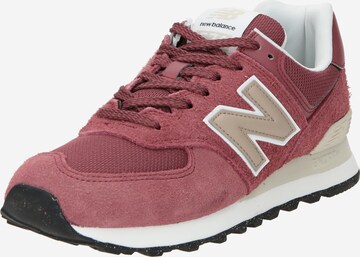 Baskets basses '574' new balance en violet : devant