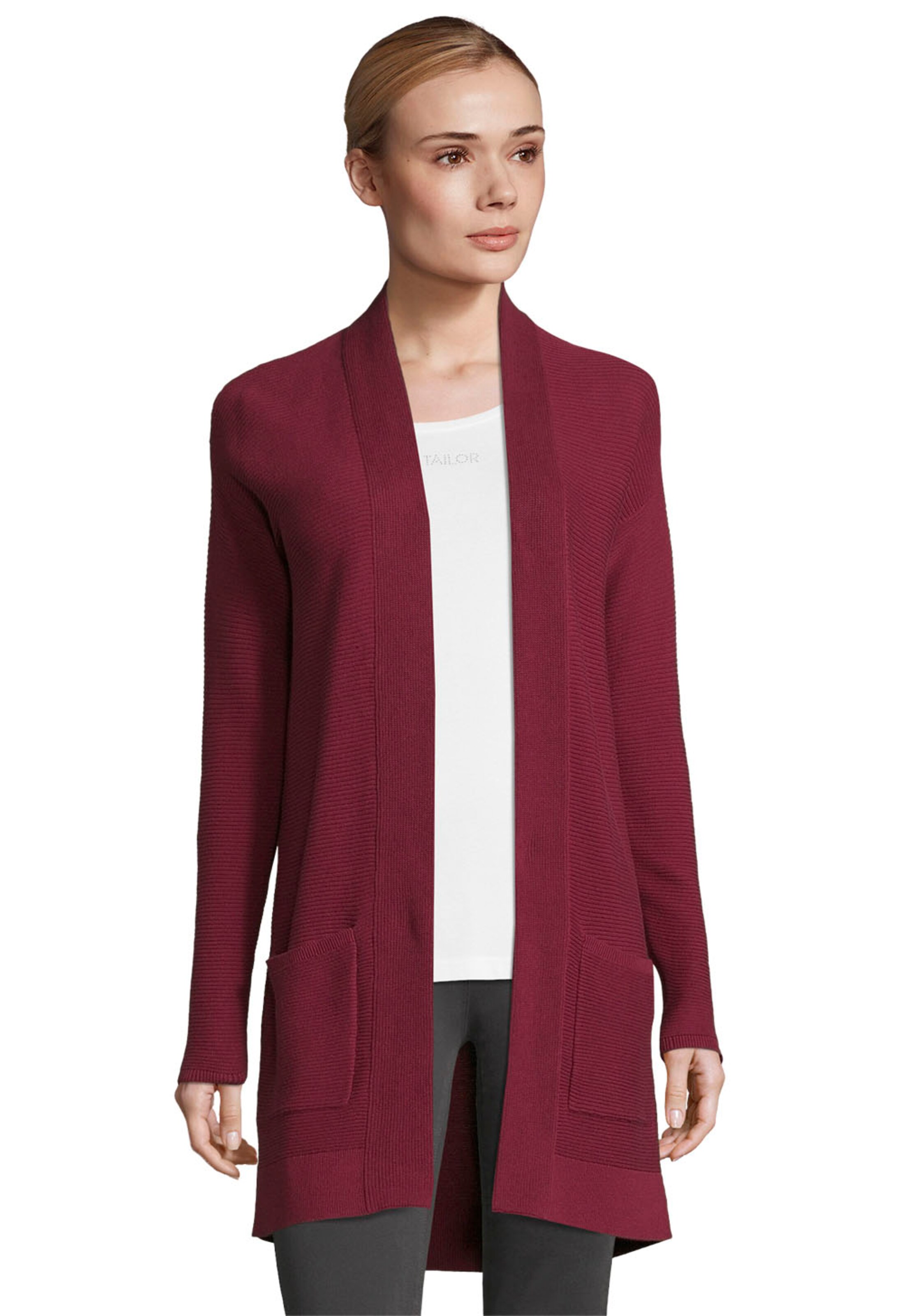 TOM TAILOR Strickjacke in Rot: Vorderseite