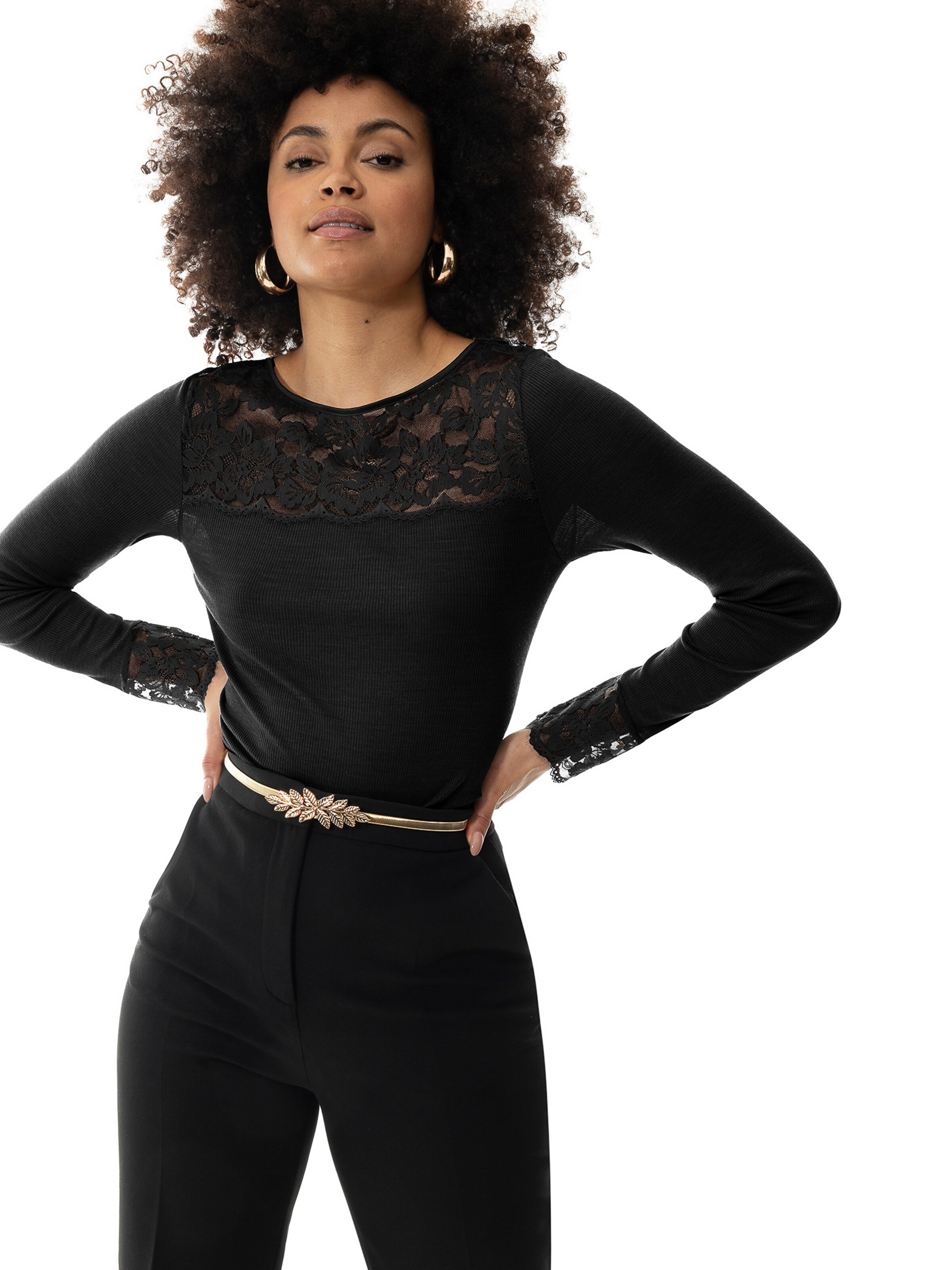 Mey Undershirt 'Wool Love' in Black: front