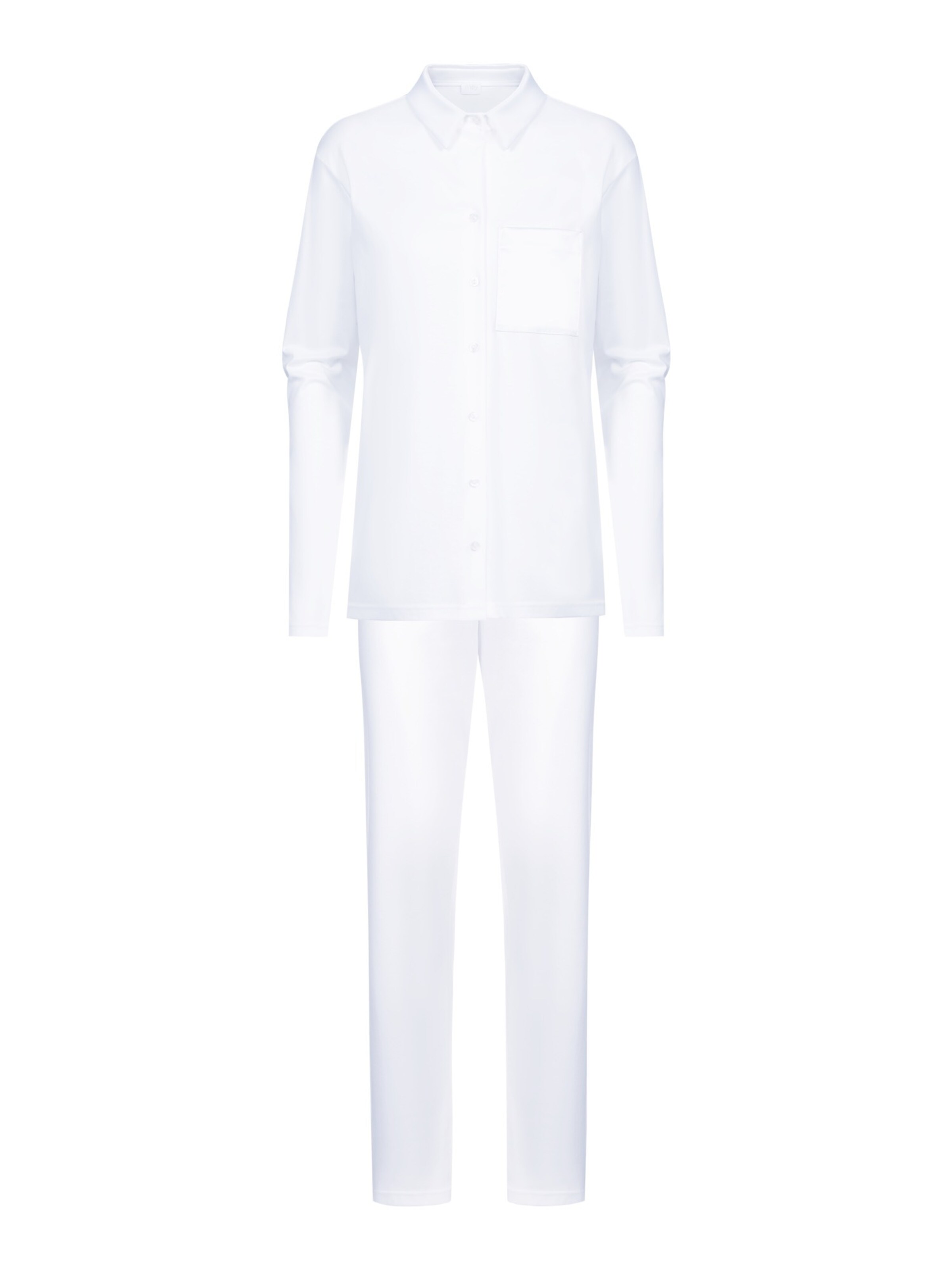 Mey Pyjama 'Serie Malea' in Weiß: Vorderseite