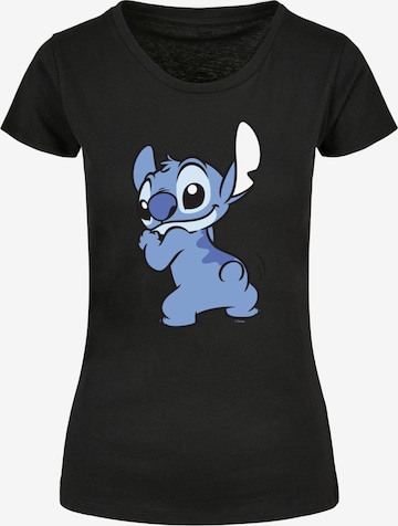 ABSOLUTE CULT Shirt 'Lilo And Stitch - Stitch Backside Breast' in Black: front