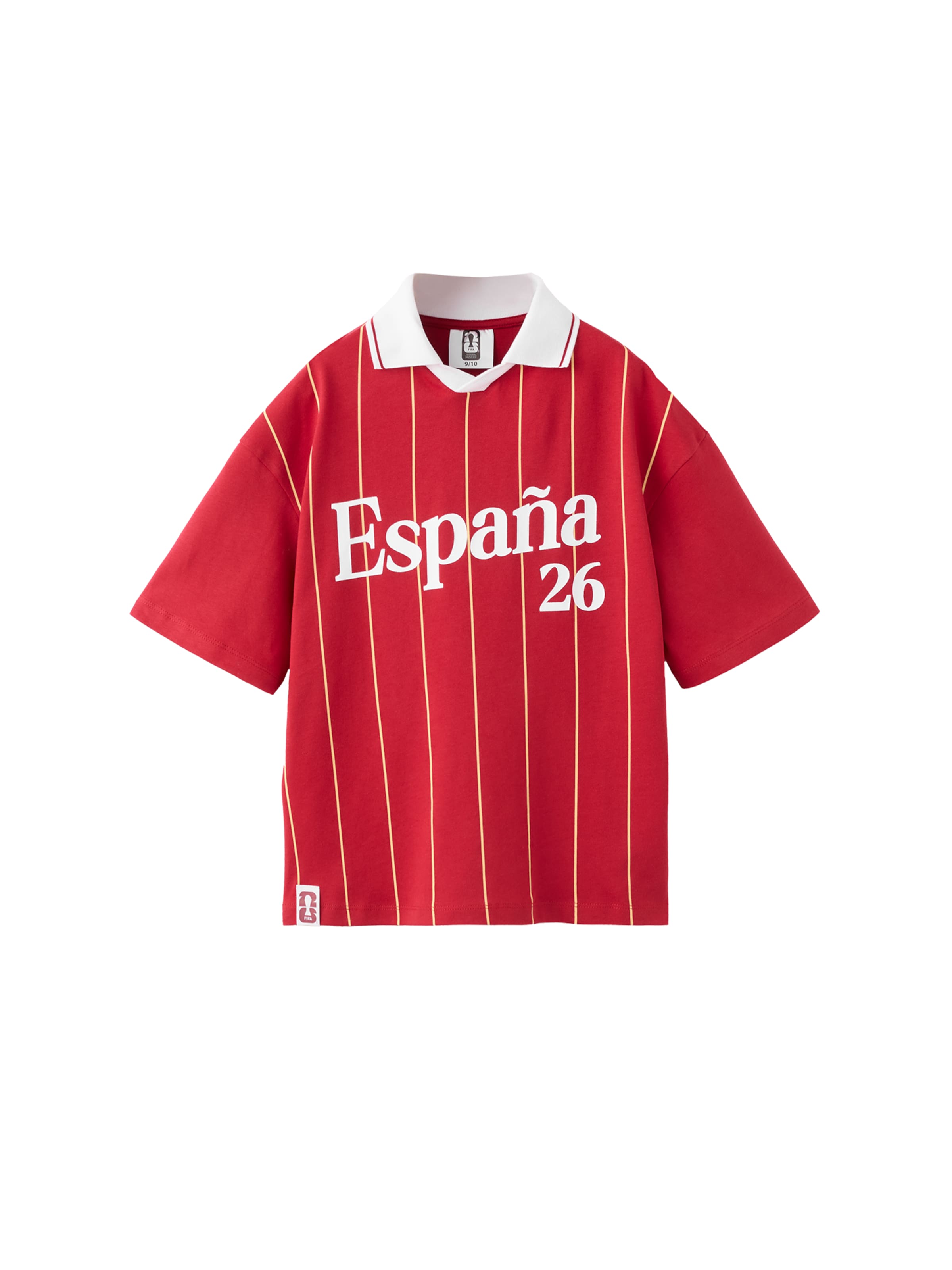 MANGO KIDS Shirt 'FIFAES' in 128 in de kleur Lichtgeel / Rood / Wit, Productweergave