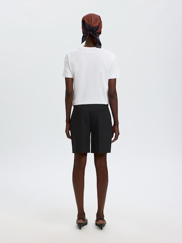 SELECTED - regular Pantalón de pinzas 'SLWRITA' en negro