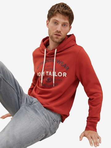 TOM TAILOR - Sweatshirt em vermelho