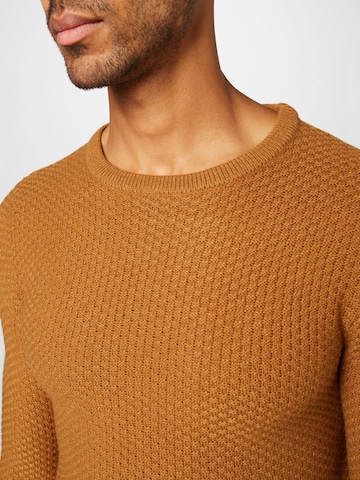 JACK & JONES Sweater 'Damian' in Brown