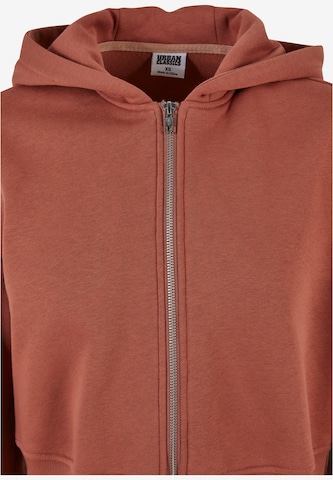 Urban Classics Zip-Up Hoodie in Red