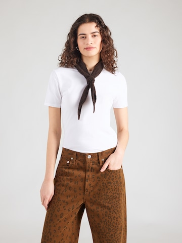 Tricou 'ESME' de la Samsøe Samsøe pe alb: față