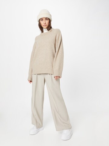 Soft Rebels Wide leg Pleated Pants 'Malia' in Beige