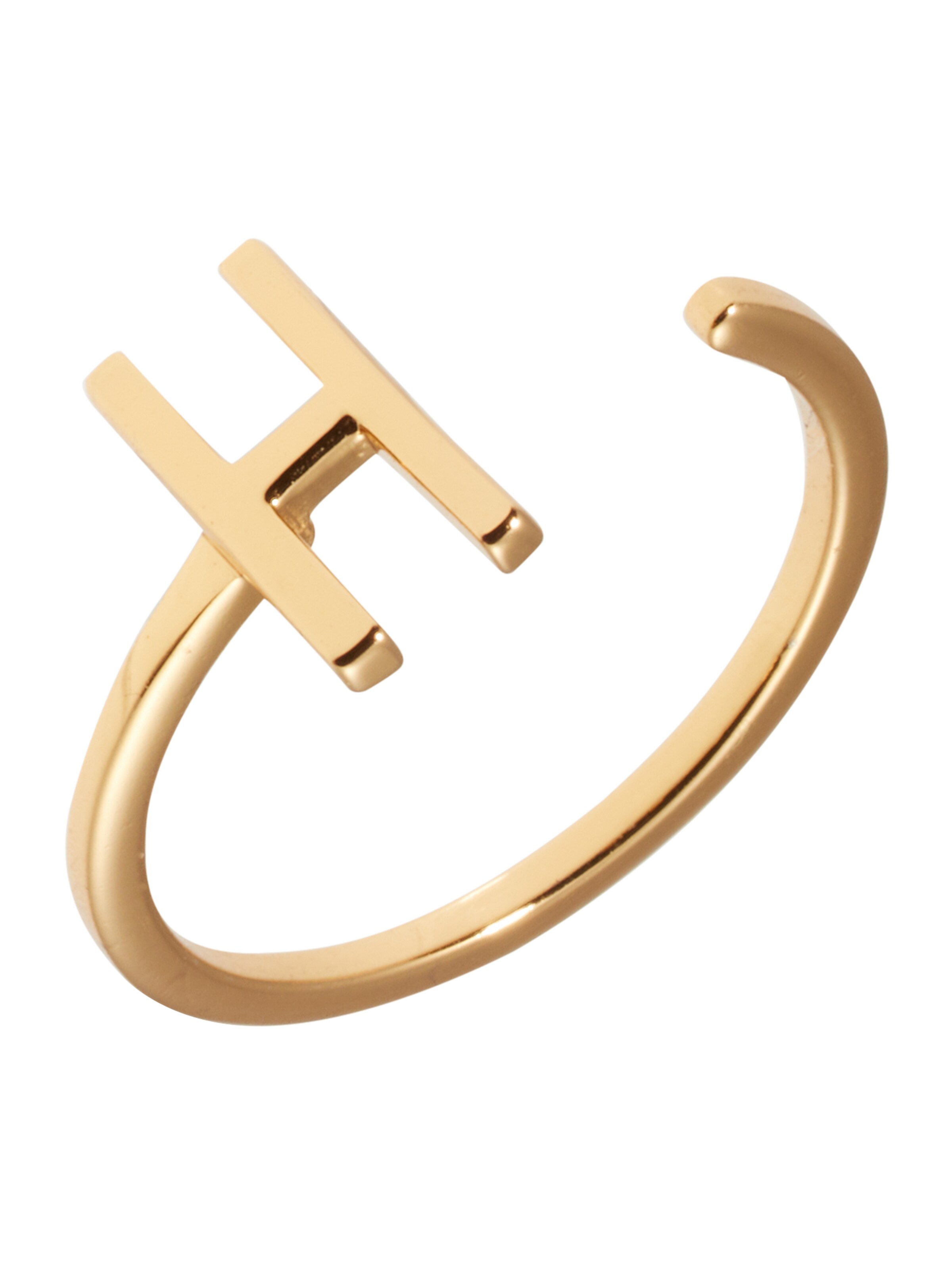 zelts Design Letters Gredzens: no priekšpuses