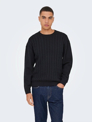 Only & Sons Свитер 'ONSLAMARD' в Синий: спереди