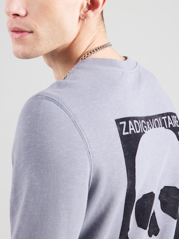 Zadig & Voltaire Sweatshirt 'STONY SLUB SKULL' in Blauw