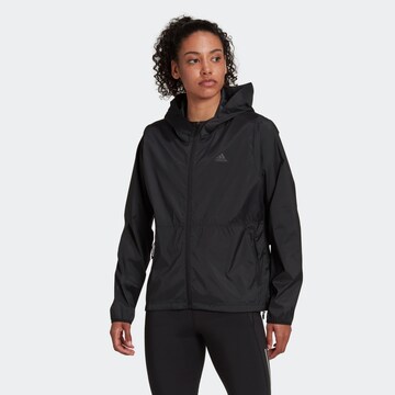 ADIDAS SPORTSWEAR Vabaajajope 'Run Fast Zip Solid', värv must: eest vaates