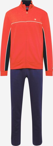 Champion Authentic Athletic Apparel Tracksuit in Red: front