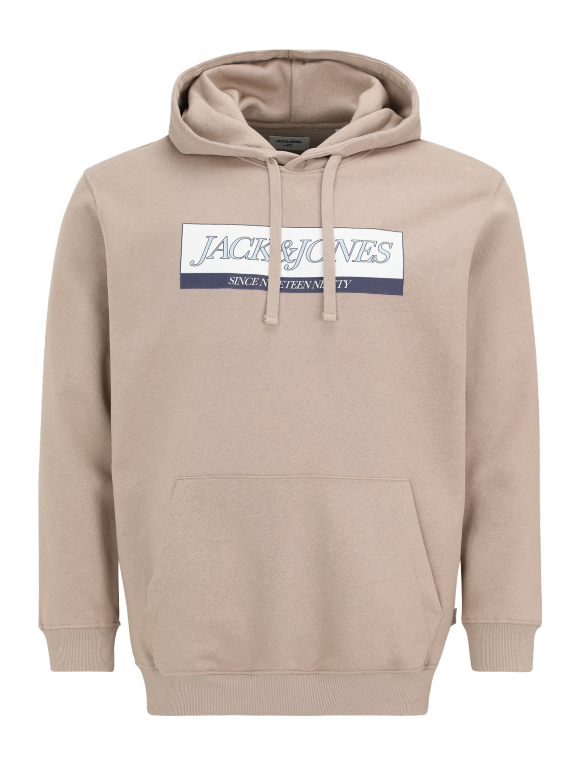 Sweat-shirt 'JORInwood' Jack & Jones Plus en gris : devant