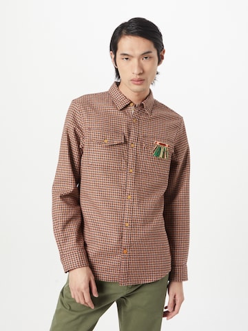 SCOTCH & SODA Regular fit Button Up Shirt in Brown: front
