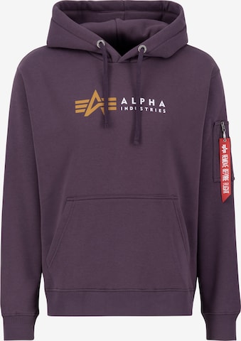 Felpa di ALPHA INDUSTRIES in lilla: frontale
