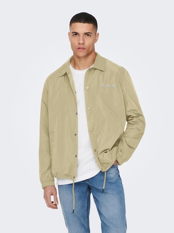 Only & Sons Between-Season Jacket 'Major' in Beige: front