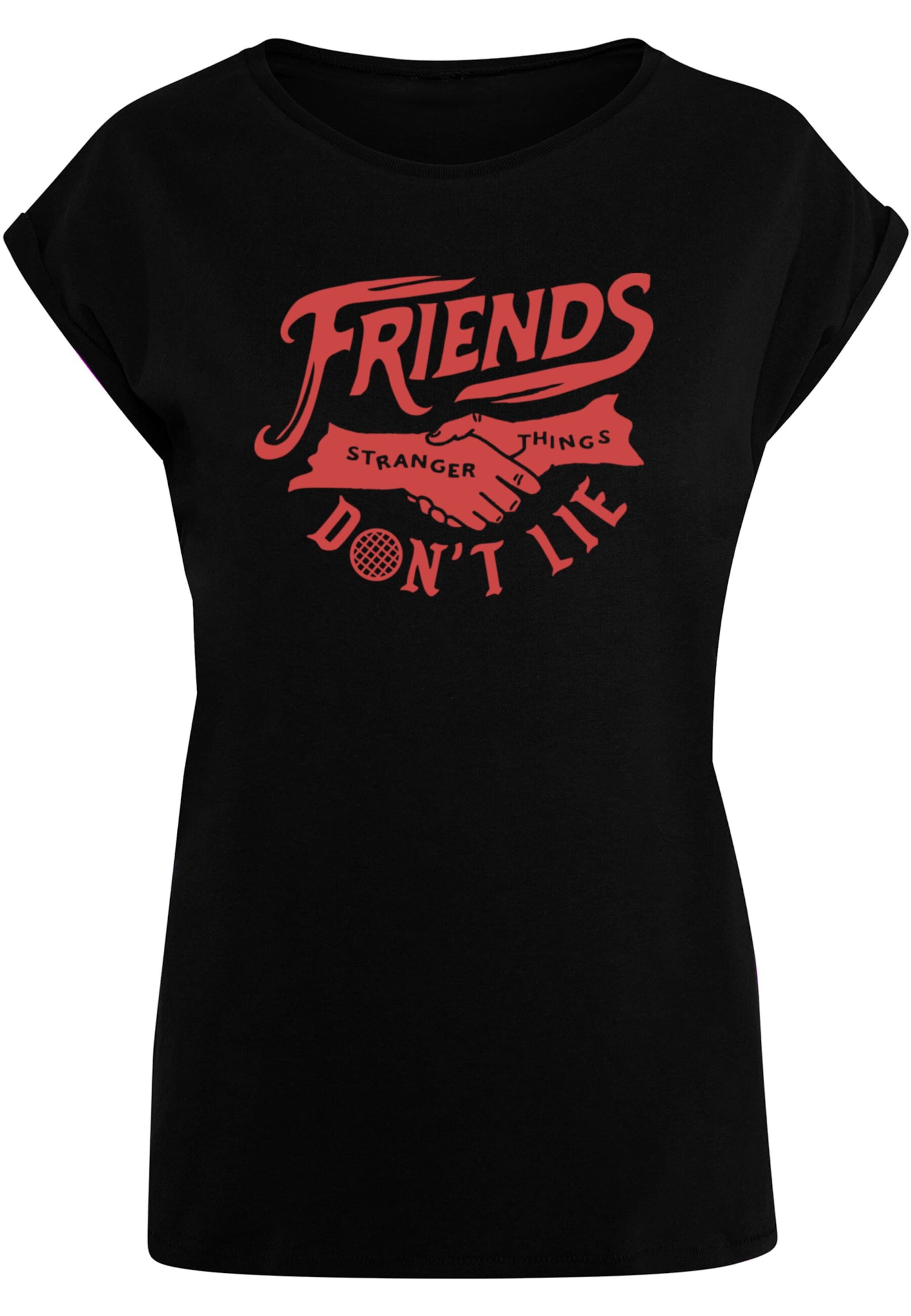 T-shirt 'Stranger Things - Friends Dont Lie' ABSOLUTE CULT en noir : devant