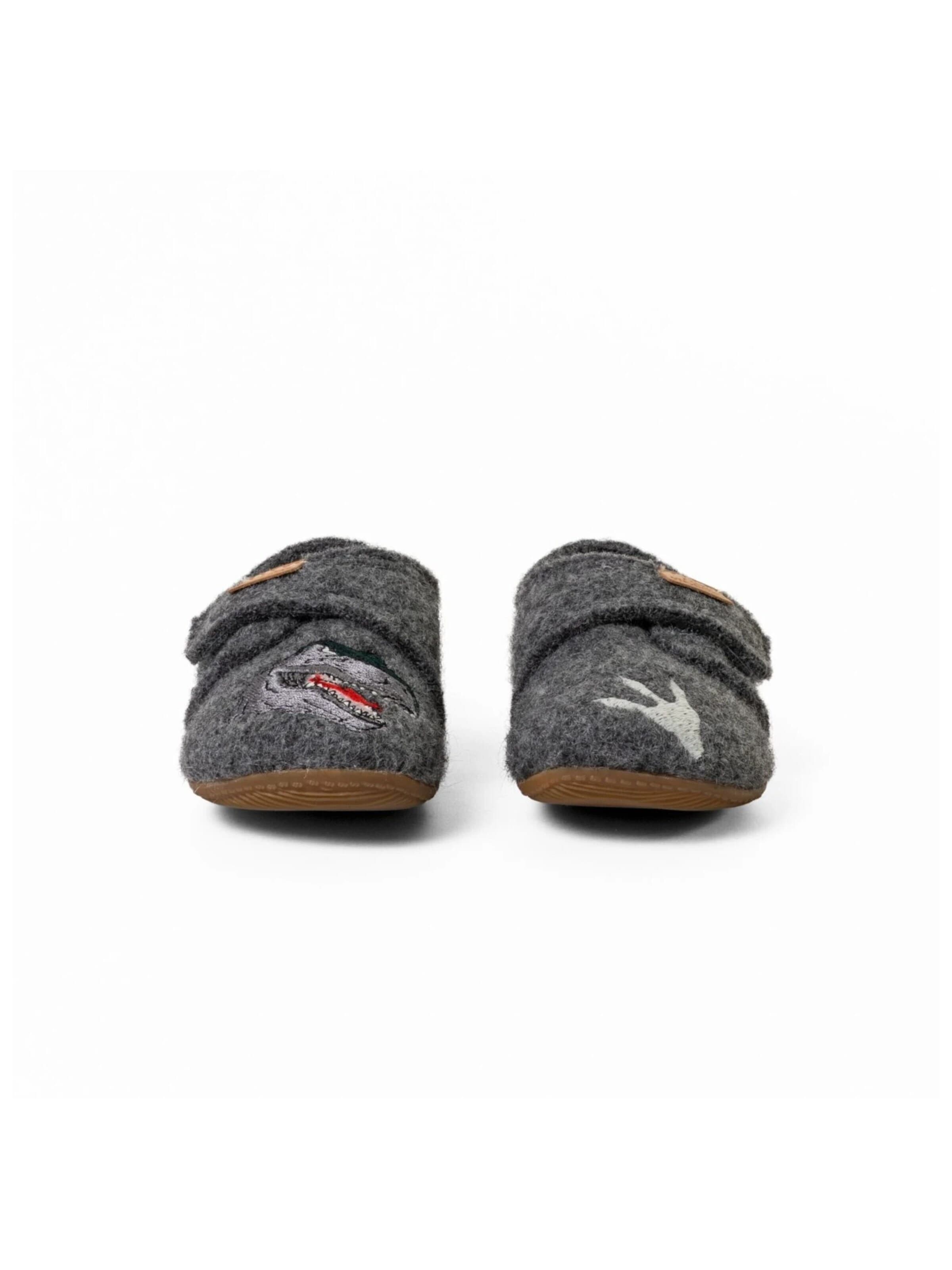 Living Kitzbühel Slippers 'T-Rex' in Grey