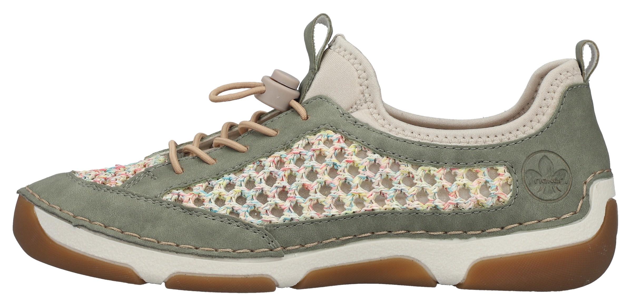 Chaussure de sport à lacets Rieker en vert