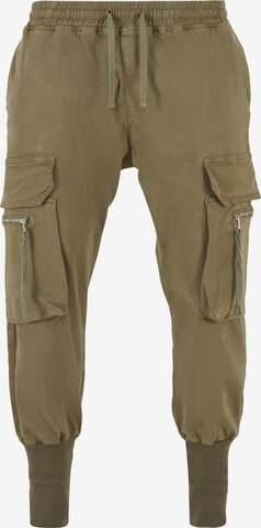 Tapered Pantaloni cargo di 2Y Premium in verde: frontale