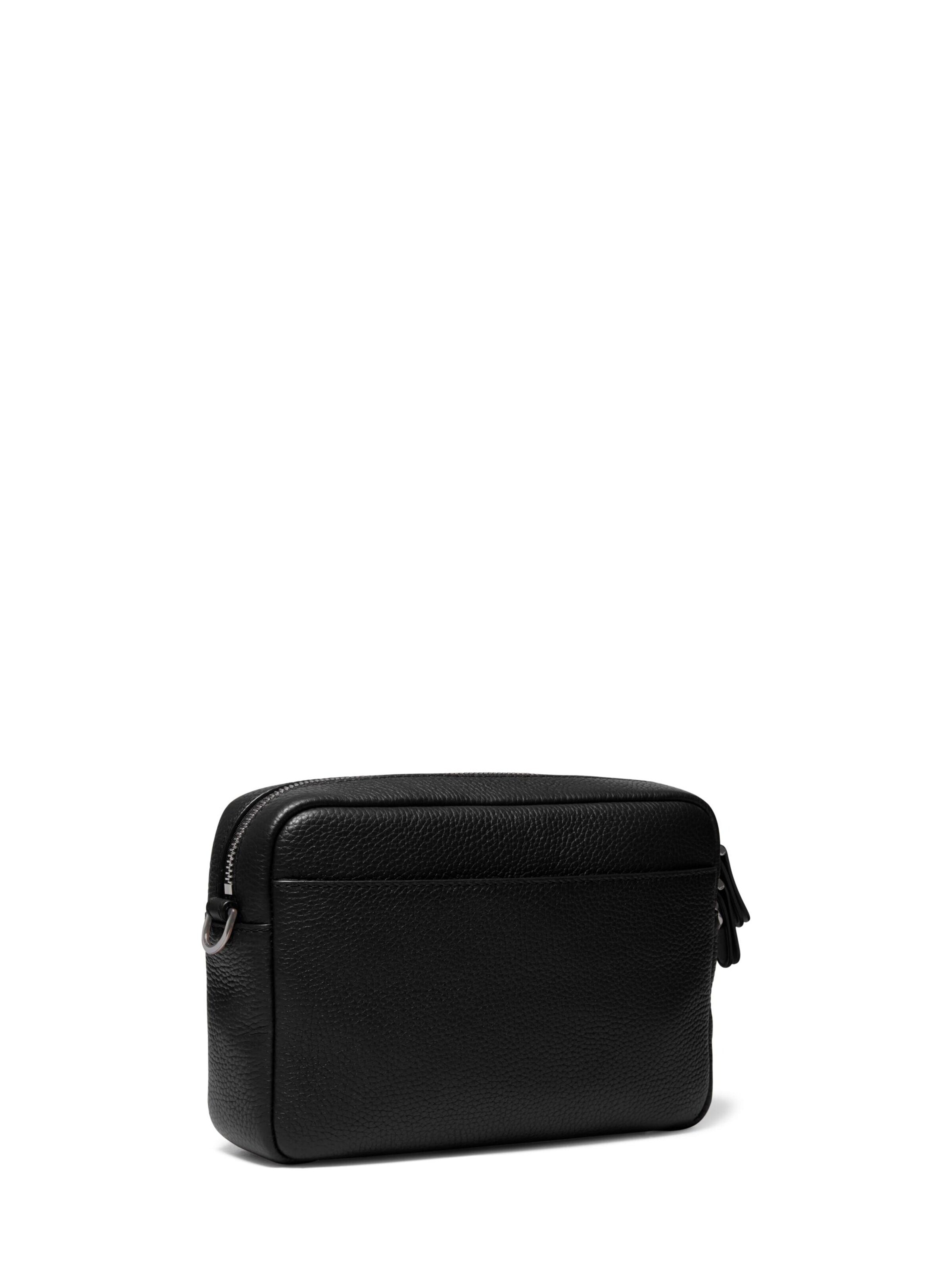 MICHAEL Michael Kors Crossbody bag 'Michael Kors Sac à bandoulière Homme Hudson en cuir grainé Noir' in Black