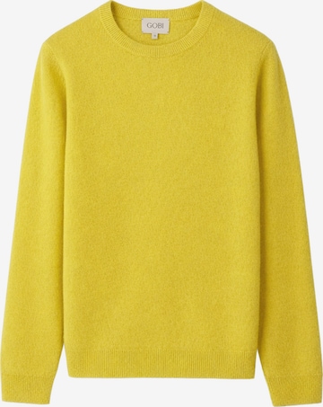 GOBI Cashmere - Jersey 'Women's Essential Cashmere Crewneck Sweater' en amarillo: frente