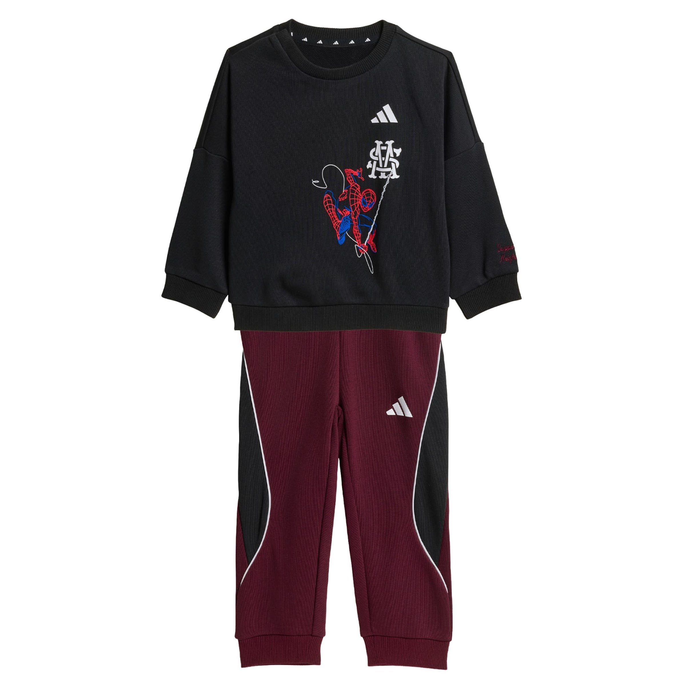 ADIDAS SPORTSWEAR Tepláková souprava 'Marvel Spider-Man' – černá: přední strana