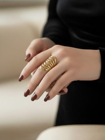Anello 'Cher' di La Moda Me in oro: frontale