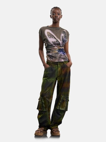 Desigual Regular Broek in Groen