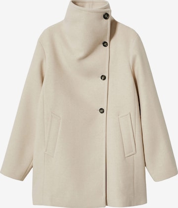 MANGO Between-Seasons Coat 'Biscuit' in Beige: front