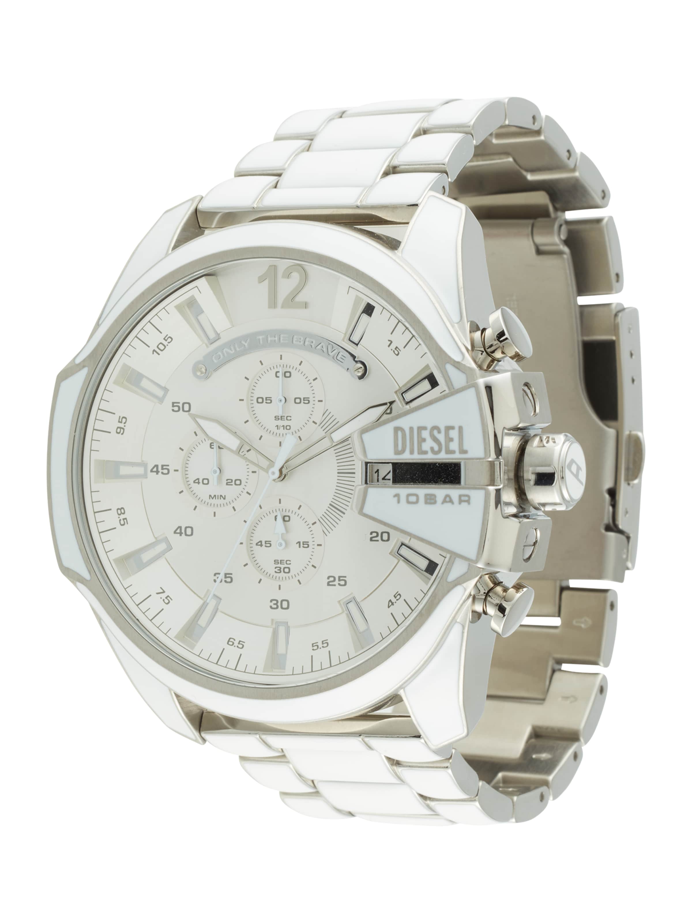 DIESEL Ψηφιακό ρολόι σε ασημί: μπροστά