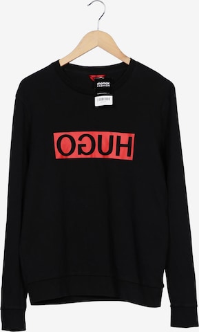 HUGO Sweatshirt & Zip-Up Hoodie in M in Black: front