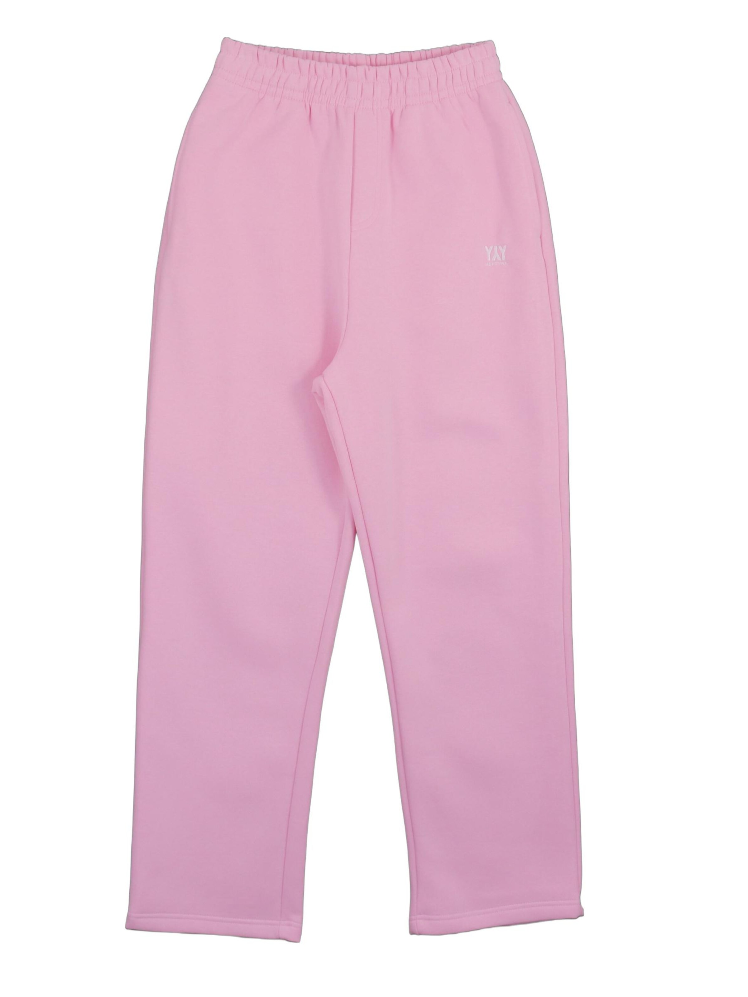 HEFTYKA Loose fit Workout Pants 'OPEN LEG JOGGER' in Pink: front