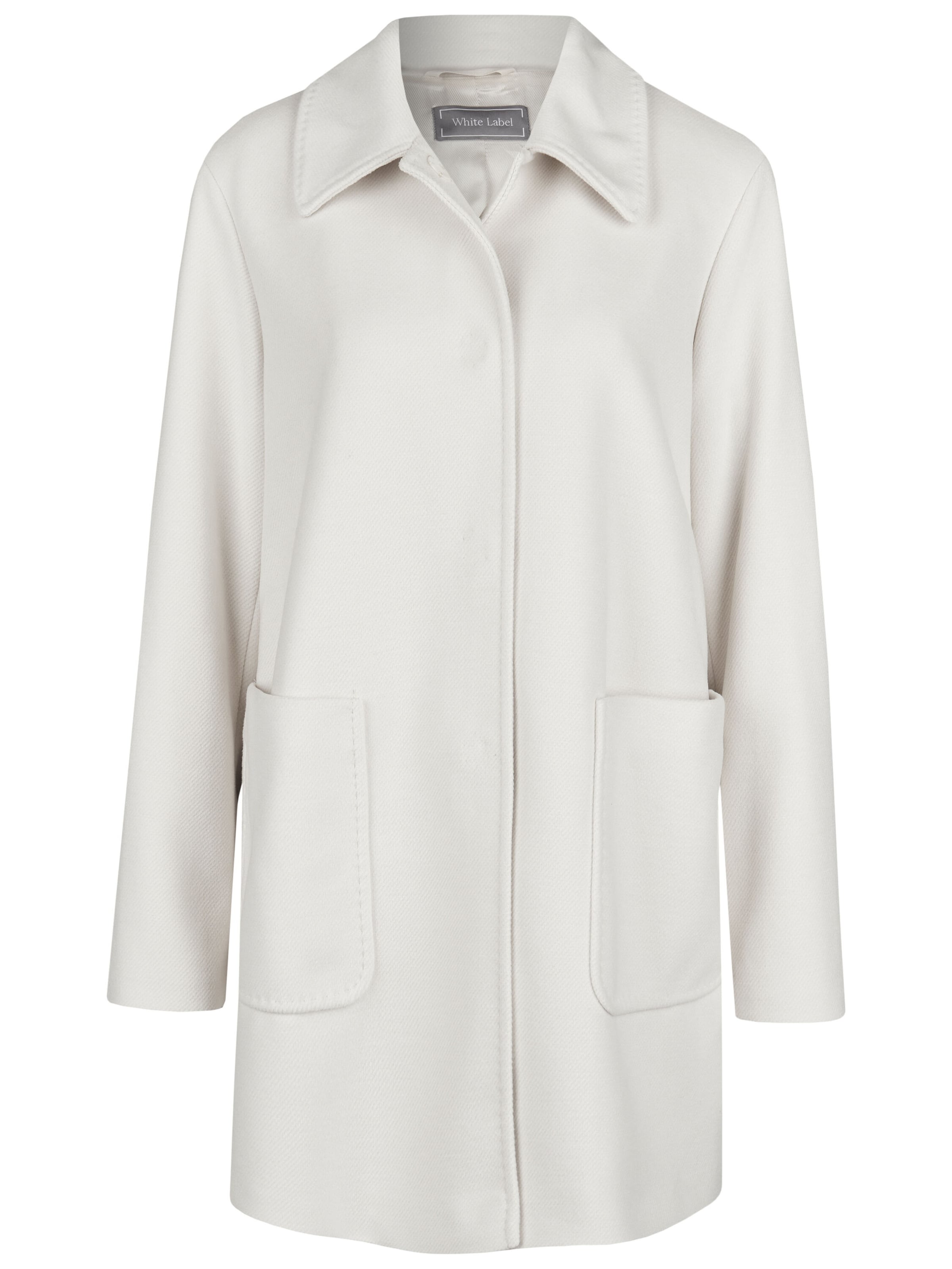White Label Mantel in Weiß: Vorderseite
