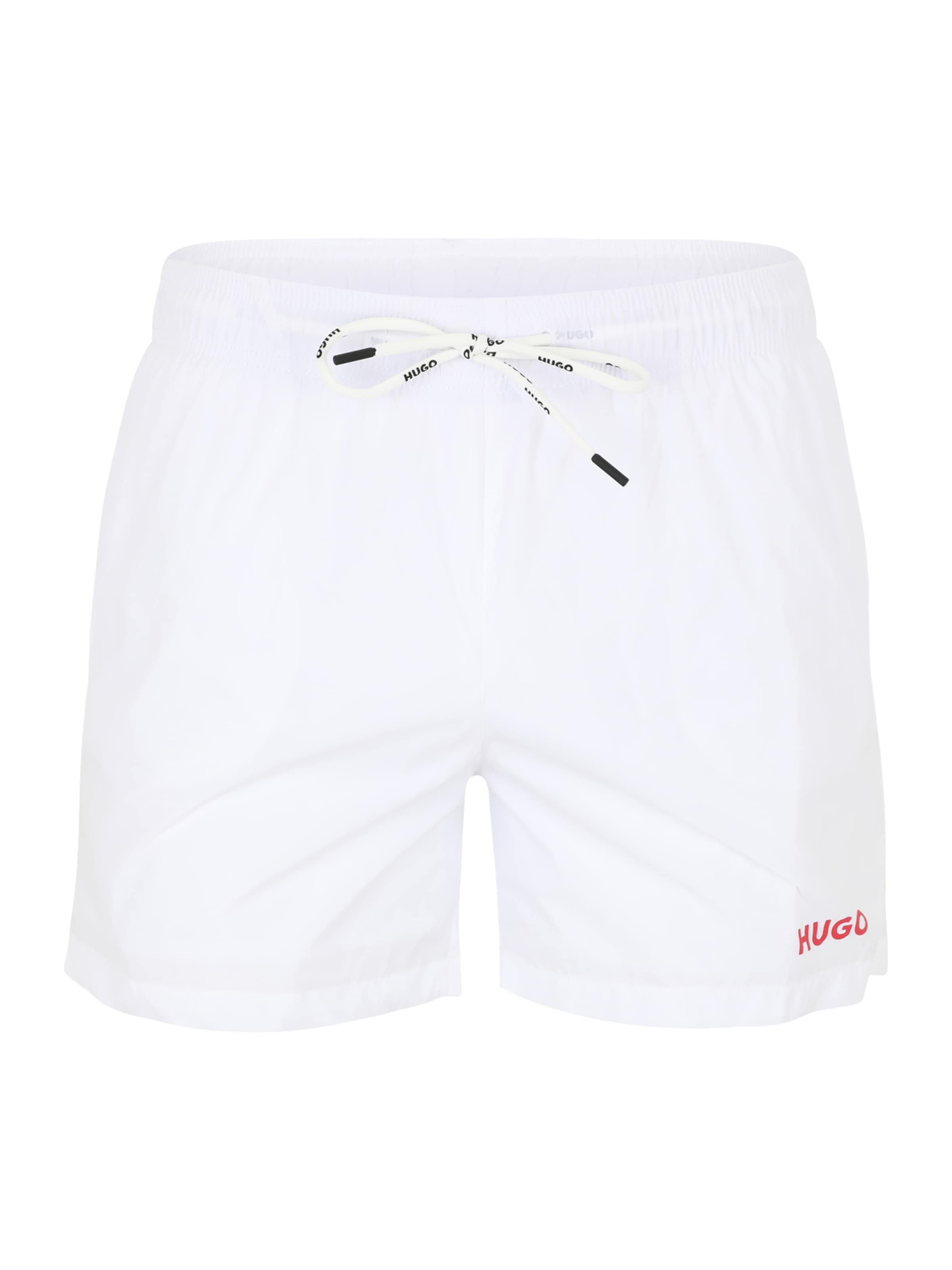 HUGO Plavecké šortky 'HAITI' - Biela: predná strana