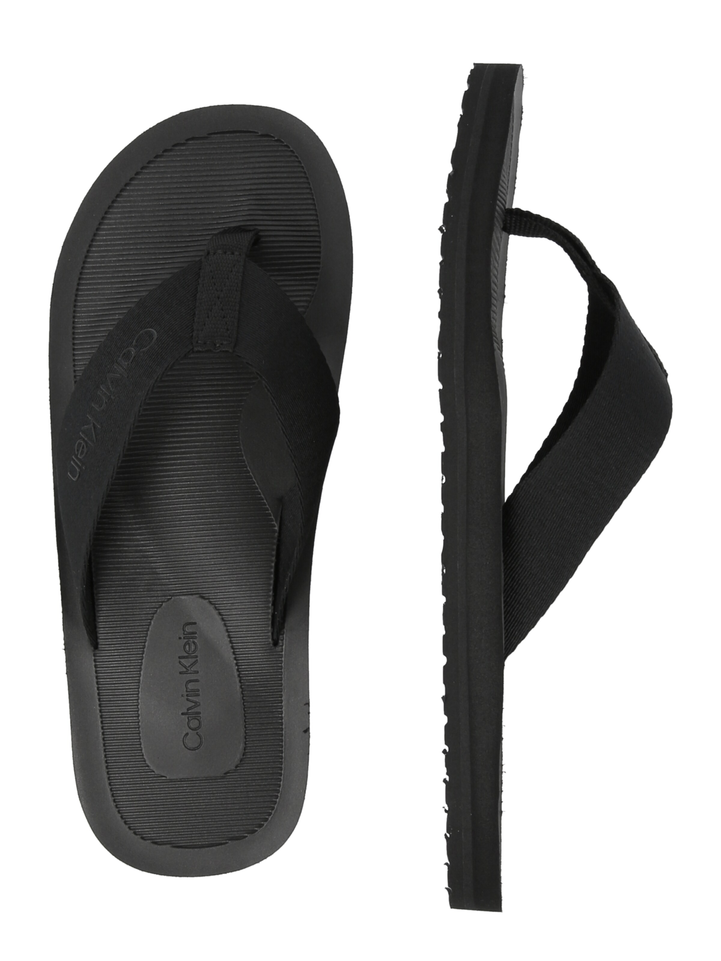 juoda Calvin Klein Šlepetės per pirštą