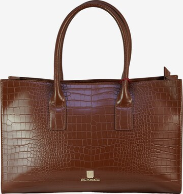 Shopper 'Borsa Shopper Elena Bruno Magli Eco-Pelle Coccodrillo Zip' di Bruno Magli in marrone: frontale