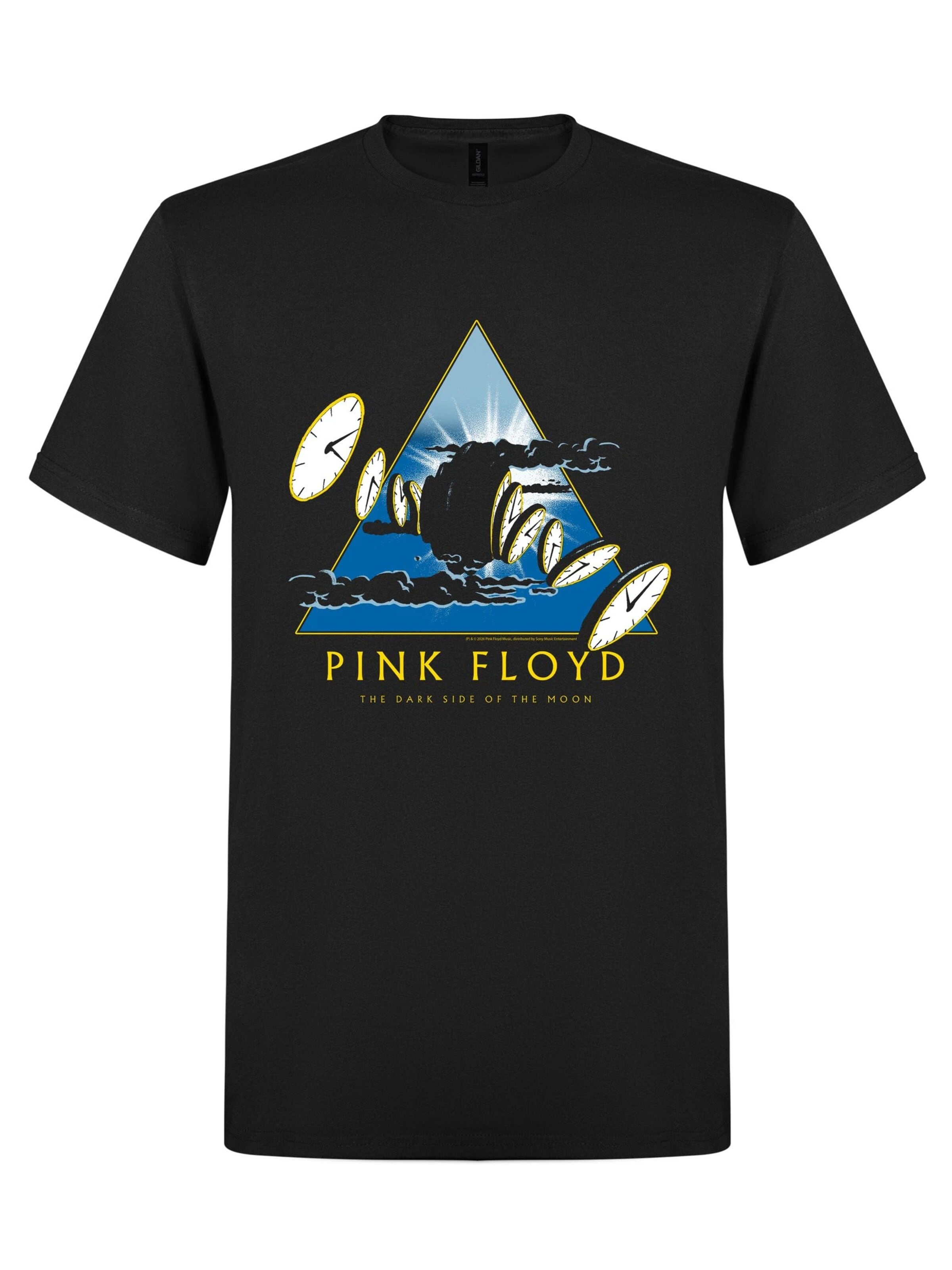 Pink Floyd Shirt 'Pink Floyd The Dark Side of the Moon Time T-Shirt' in Black: front