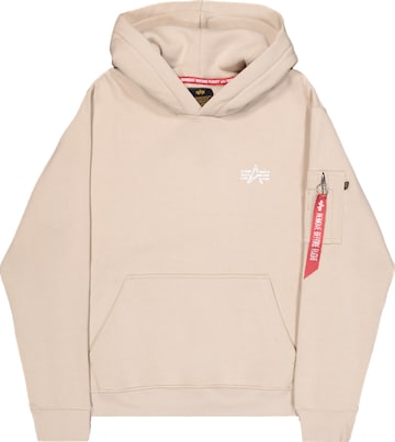 ALPHA INDUSTRIES Sweatshirt 'Signature' in Beige: front